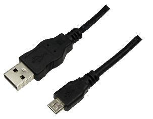 LogiLink 1m USB A-USB Micro B USB-kablar USB 2.0 Micro-USB B 0,48 Gbit/s Svart