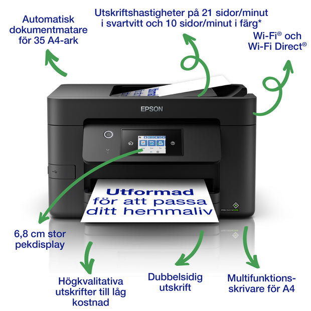 Epson WorkForce Pro WF-3820DWF - Bläckstråleskrivare - Duplex