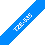 Brother TZE-535 etikett-tejp Vit på blått