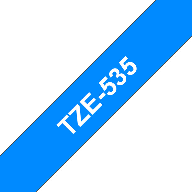 Brother TZE-535 etikett-tejp Vit på blått