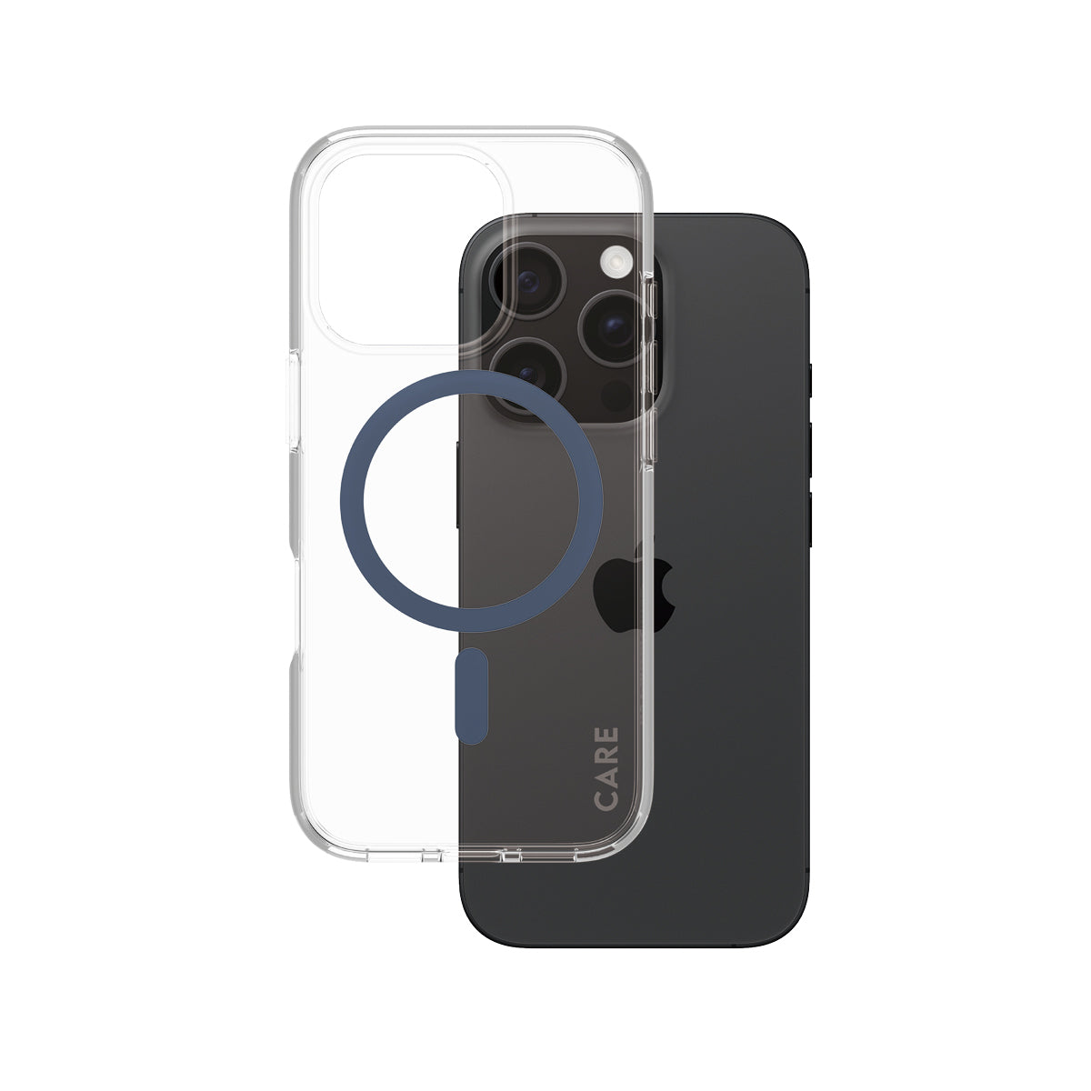 PanzerGlass CARE by Urban Combat Case Transparent w. Blue MagSafe iPhone 16 Pro