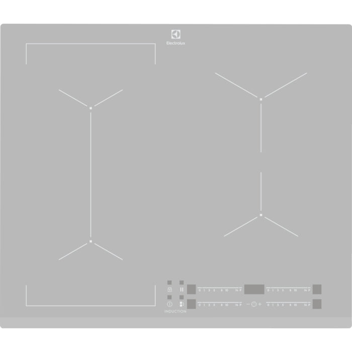 Electrolux EIV63440BS Silver Inbyggd Induktionshäll med zon 4 zone(s)