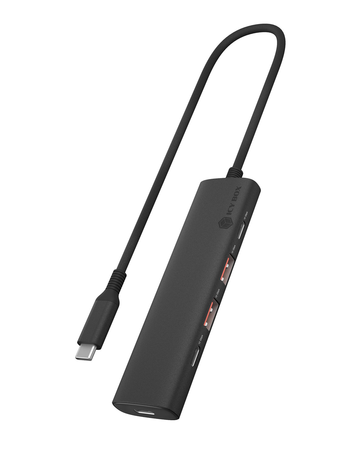 ICY BOX IB-HUB1437-CPD Kabel USB 3.2 Gen 2 (3.1 Gen 2) Type-C Svart
