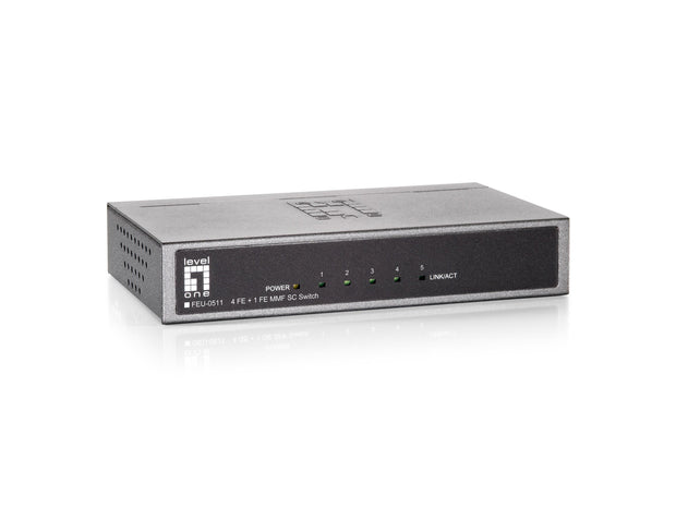 LevelOne FEU-0511 nätverksswitchar Fast Ethernet (10/100) Svart