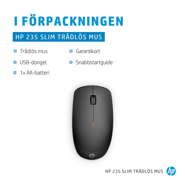 HP 235 Slim trådlös mus datormus