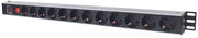 Intellinet 714044 grenuttag 12 AC-utgångar 1U Svart