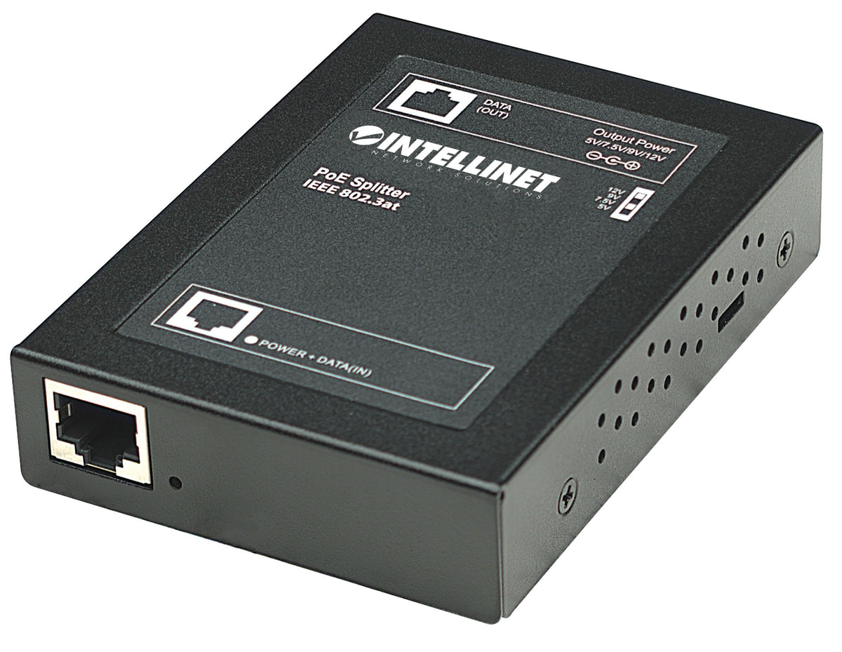 Intellinet 560443 nätverksdelare Strömförsörjning via Ethernet (PoE) stöd Svart