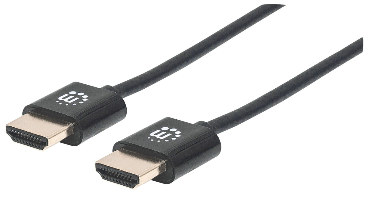 Manhattan 394406 HDMI-kabel 0,5 m HDMI Typ A (standard) Svart