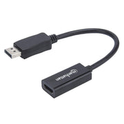 Manhattan 151634 videokabeladapter 0,15 m HDMI Typ A (standard) DisplayPort Svart