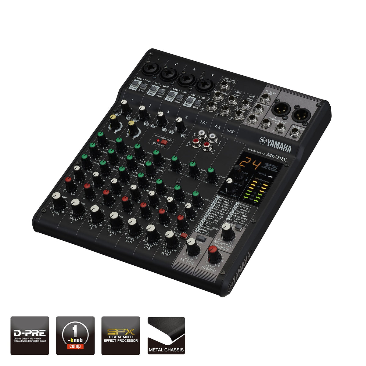 Yamaha MG10X ljudmixbord 10 kanaler Svart