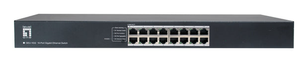 LevelOne GEU-1632 Ohanterad Gigabit Ethernet (10/100/1000) 1U Grå