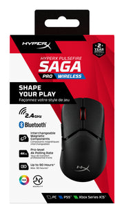 HyperX Pulsefire Saga Pro trådlös gaming-mus (svart)