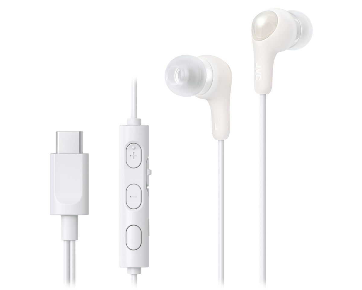 JVC HA-FR9UC Headset Kabel I öra Samtal/musik USB Type-C Vit