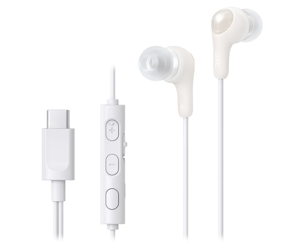 JVC HA-FR9UC Headset Kabel I öra Samtal/musik USB Type-C Vit