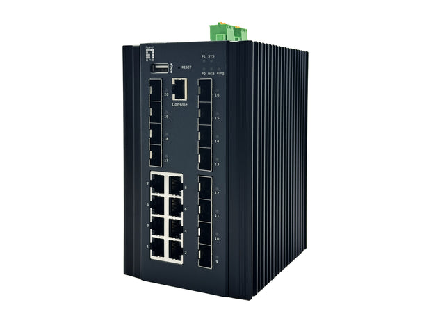 LevelOne IGU-2072 nätverksswitchar hanterad L2+ Gigabit Ethernet (10/100/1000) Svart