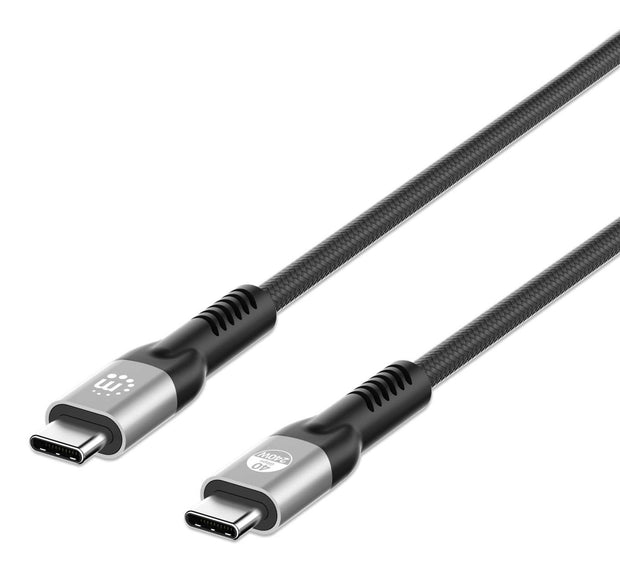 Manhattan 356381 USB-kablar USB4 Gen 3x2 2 m USB C 40 Gbit/s 240 W Svart