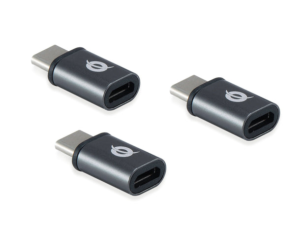 Conceptronic DONN05G kabelomvandlare (hane/hona) USB 2.0 Type-C USB 2.0 Micro Svart