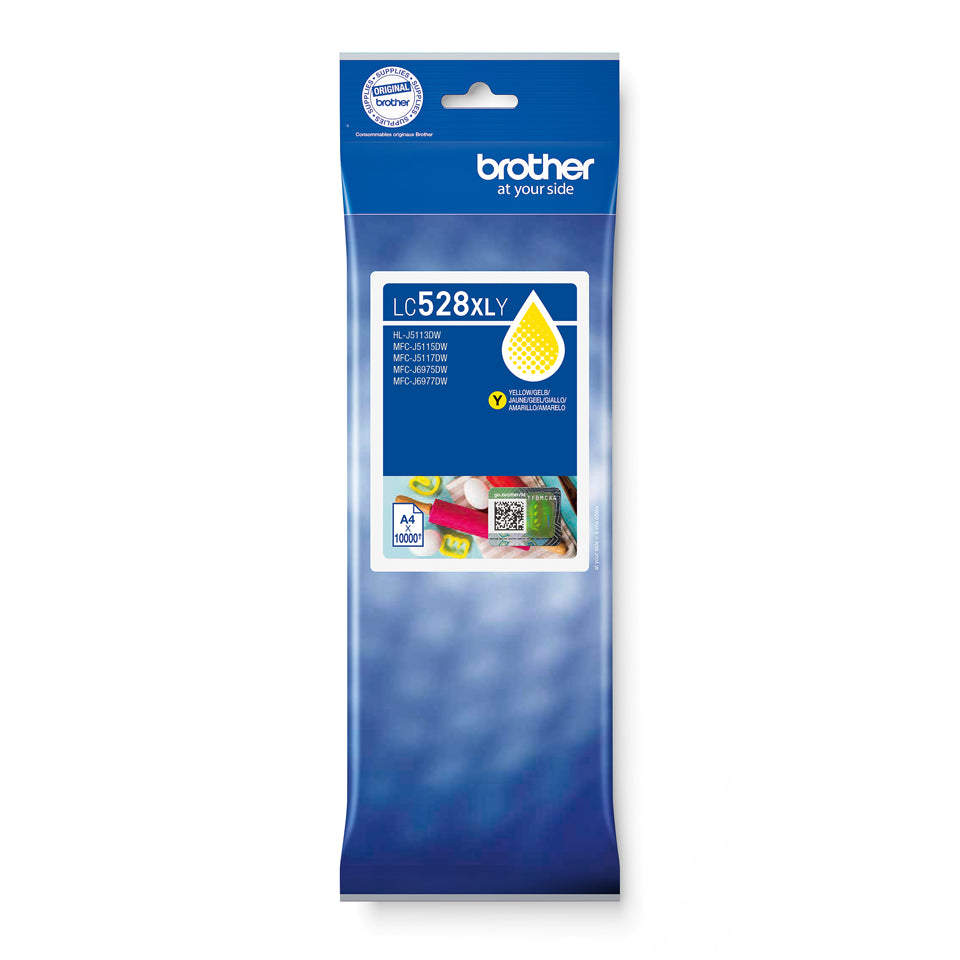 Brother LC528XLY Yellow Ink Cartridge bläckpatroner Original Mycket hög kapacitet Gul