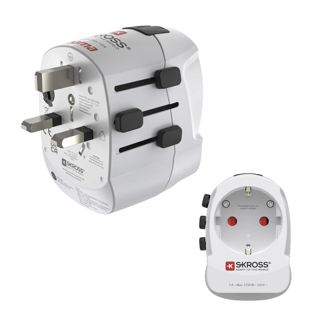 Hama 00223477 reseadaptrar Modulär Typ C (Europlug) + typ F Vit