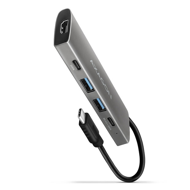 Axagon HMC-5G2 dockningsstationer för bärbara datorer Kabel USB 3.2 Gen 2 (3.1 Gen 2) Type-C Grå