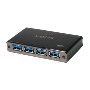 LogiLink UA0282 gränssnittshubbar USB 3.2 Gen 1 (3.1 Gen 1) Micro-B 5000 Mbit/s Svart