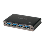LogiLink UA0282 gränssnittshubbar USB 3.2 Gen 1 (3.1 Gen 1) Micro-B 5000 Mbit/s Svart