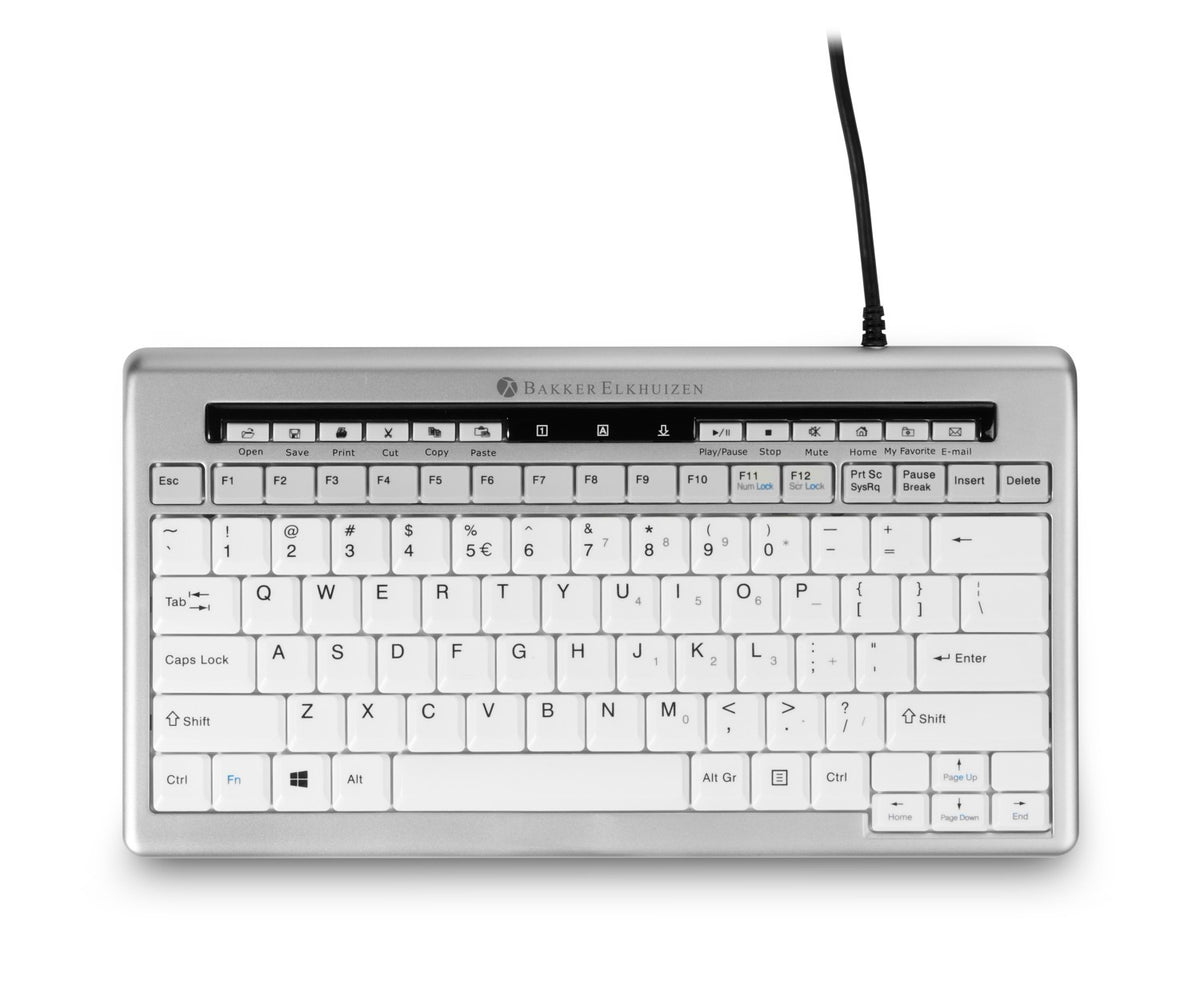 BakkerElkhuizen S-board 840 tangentbord Kontor USB QWERTY Engelska (USA) Ljusgrå