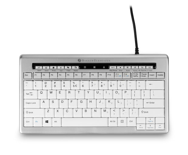 BakkerElkhuizen S-board 840 tangentbord Kontor USB QWERTY Engelska (USA) Ljusgrå