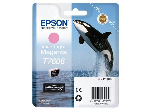 Epson T7606 Viv Light Magenta bläckpatron