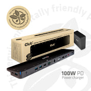 CLUB3D CSV-1564W100 dockningsstationer för bärbara datorer Dockning USB 3.2 Gen 1