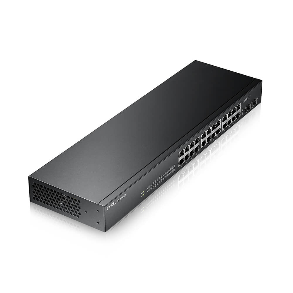 Zyxel GS-1900-24 v2 hanterad L2 Gigabit Ethernet (10/100/1000) 1U Svart