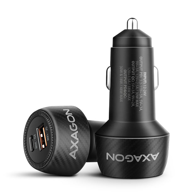 Axagon PWC-PQ48 mobilladdare Universal Svart Cigarr tändare Snabb laddning Automatisk
