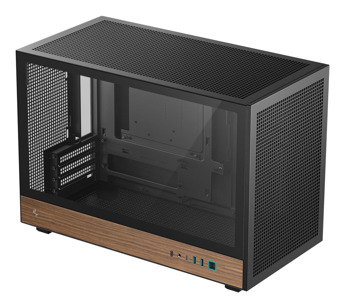 DeepCool CH260 WOOD Micro Tower Svart