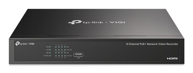 TP-Link VIGI NVR1008H-8P Svart - 1x100M