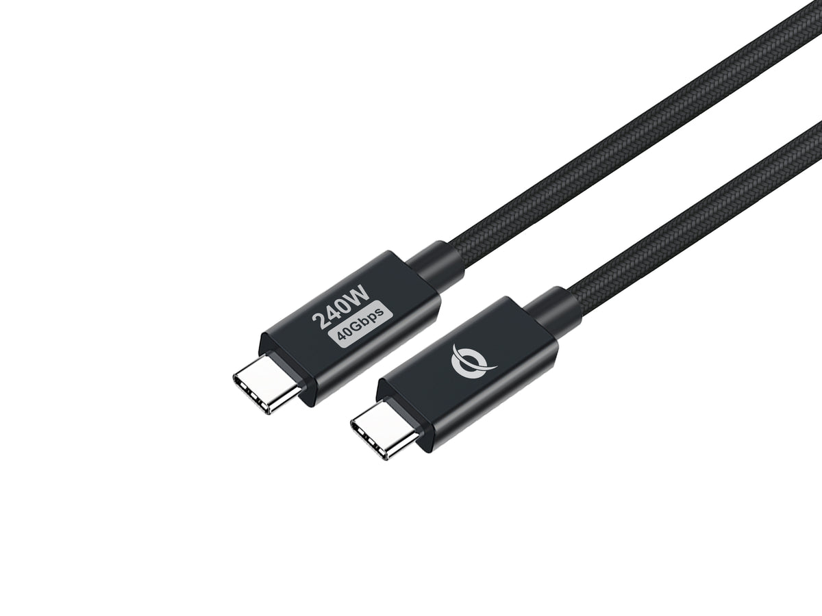 Conceptronic ETTA04B20 USB-kablar USB4 Gen 3x2 2 m USB C 40 Gbit/s 240 W Svart