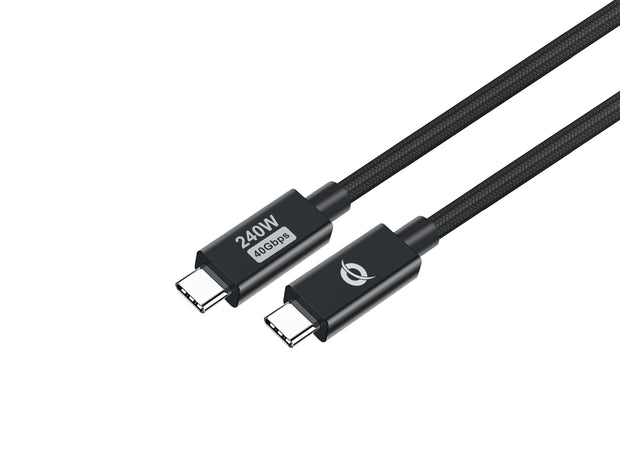 Conceptronic ETTA04B20 USB-kablar USB4 Gen 3x2 2 m USB C 40 Gbit/s 240 W Svart