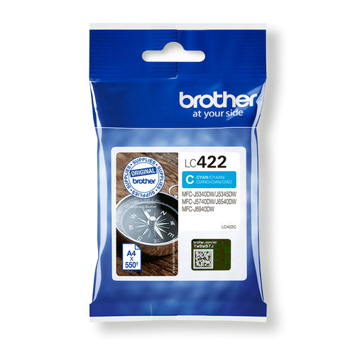 Brother LC422C bläckpatroner Original Cyan