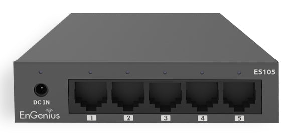 EnGenius ES105 nätverksswitchar Ohanterad Gigabit Ethernet (10/100/1000) Svart