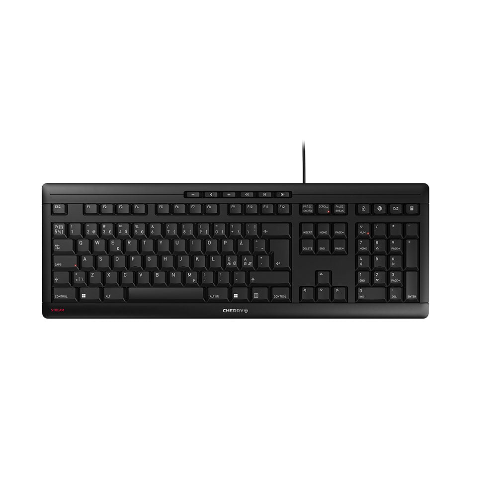 Contour Design STREAM tangentbord Universal USB QWERTY Nordic Svart