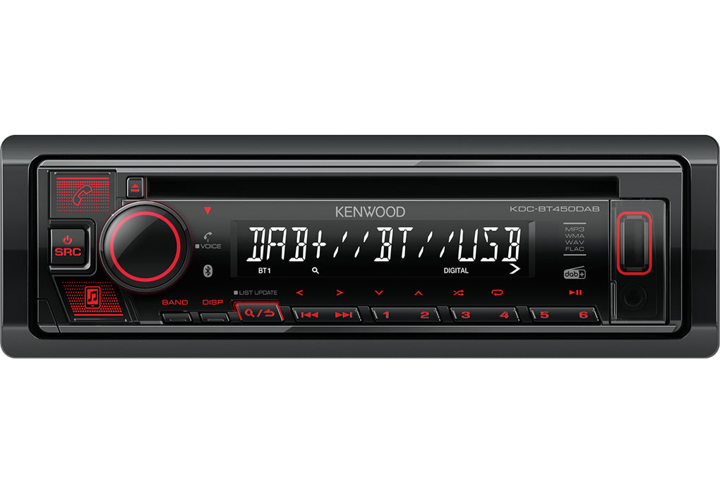 Kenwood KDC-BT450DAB radio/digitalmottagare för bil Svart 50 W