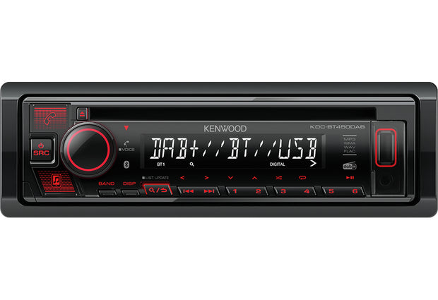 Kenwood KDC-BT450DAB radio/digitalmottagare för bil Svart 50 W