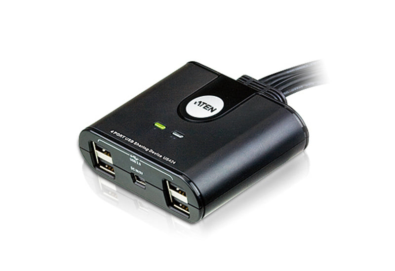 ATEN 4 x 4 USB 2.0-switch för delning av kringutrustning