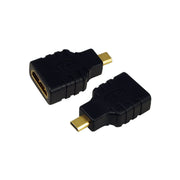LogiLink AH0010 kabelomvandlare (hane/hona) HDMI D HDMI A Svart