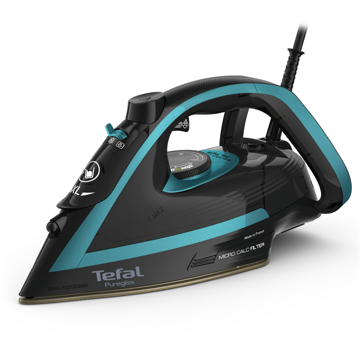 Tefal Puregliss FV8066 Torr & Ångstrykjärn Durilium AirGlide Autoclean soleplate