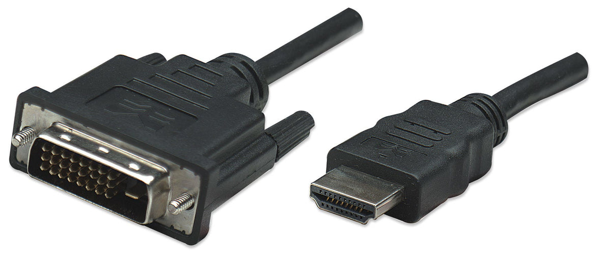 Manhattan 322782 videokabeladapter 1 m HDMI Typ A (standard) DVI-D Svart