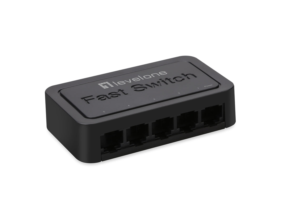 LevelOne FEU-0512 nätverksswitchar Ohanterad Fast Ethernet (10/100) Svart