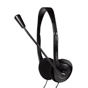 LogiLink HS0052 hörlur och headset Kabel Huvudband Kontor/callcenter Svart