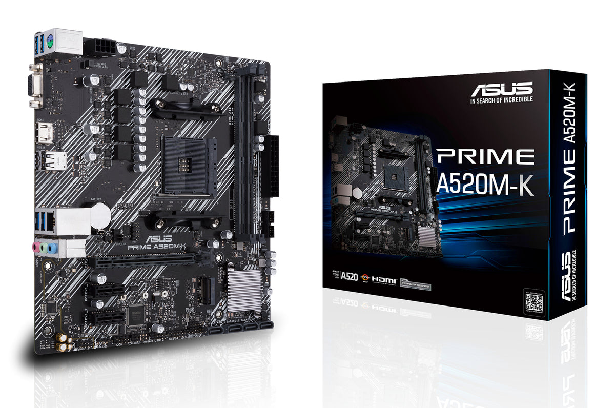 ASUS PRIME A520M-K AMD A520 Uttag AM4 micro ATX