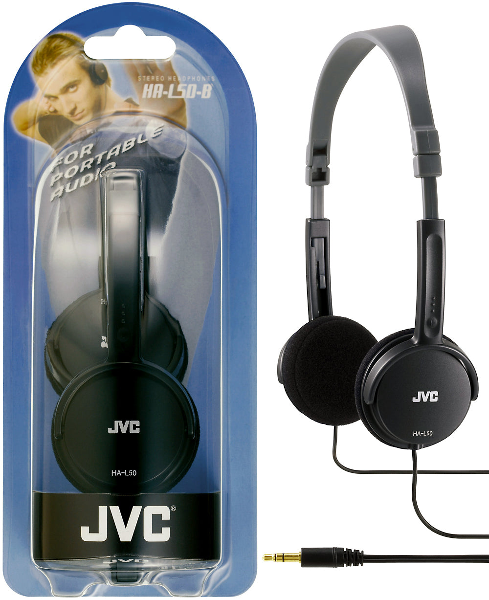 JVC HA-L50-B hörlur och headset Hörlurar Kabel Huvudband Musik Svart