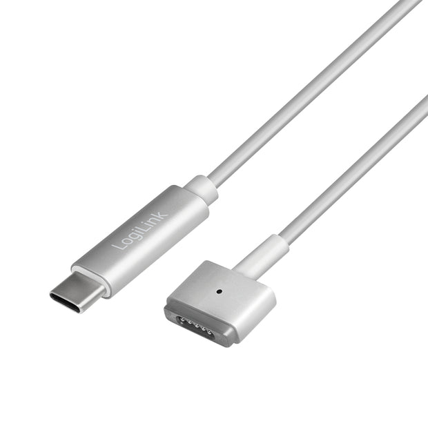 LogiLink PA0226 USB-kablar 1,8 m USB C MagSafe 2 87 W Silver